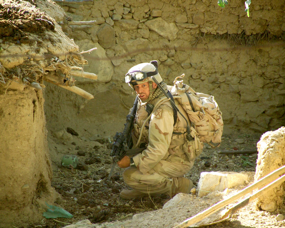 Bryan Tolar in military uniform in Afghanistan