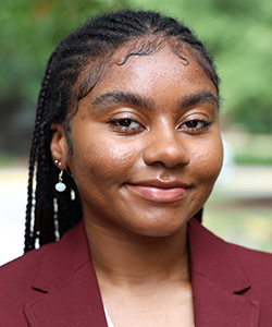 Kamara Chima, a young female student at Claflin University, smiles into the camera.
