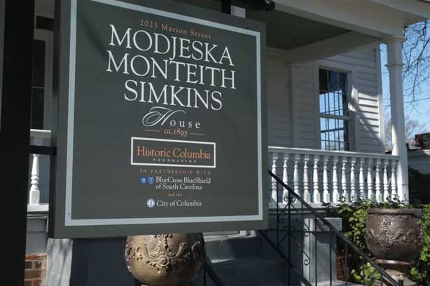 historic sign for modjeska monteith simkins house