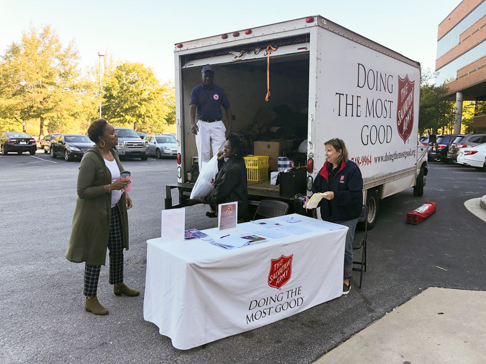 Salvation Army visits BlueCross