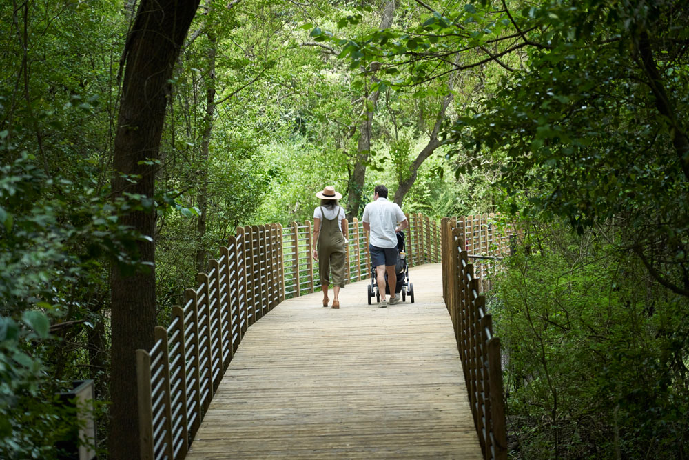 couple walking in nature in South Carolina
