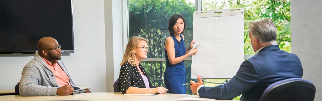 Photo of business employees in a meeting